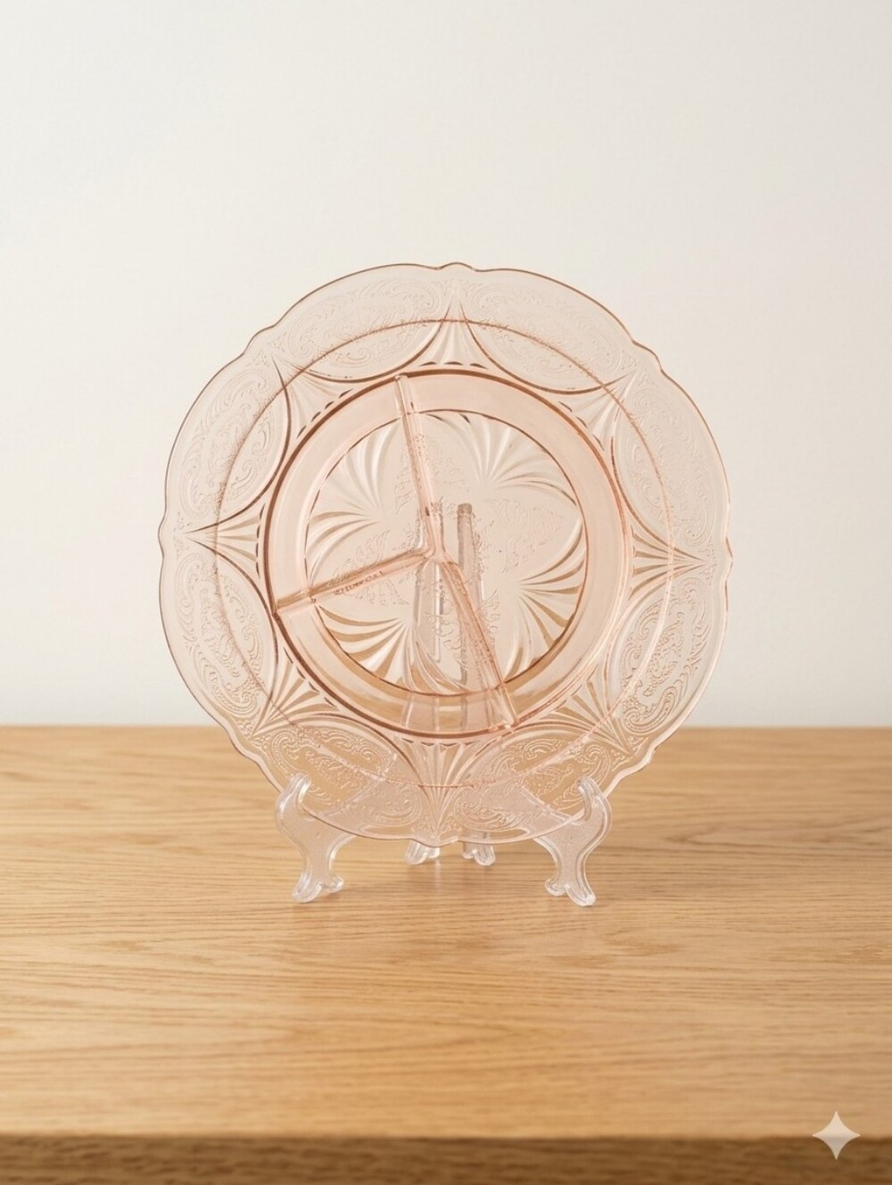 Vintage Hazel Atlas Pink Depression Glass Plate